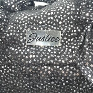 Justice Black‎ With Shinny Silver Stars Duffle Bag